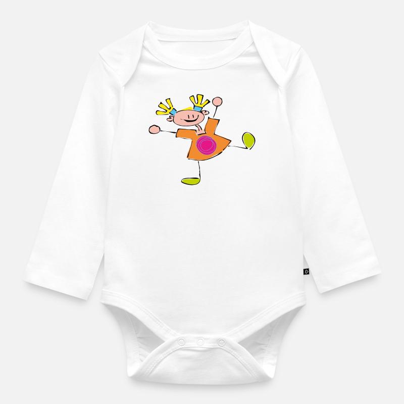 hourra! - Body Bébé bio manches longues - blanc