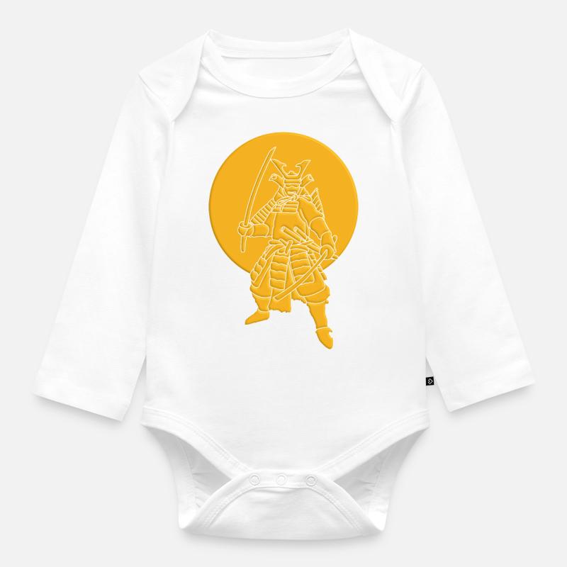 Samouraï - Body Bébé bio manches longues - blanc