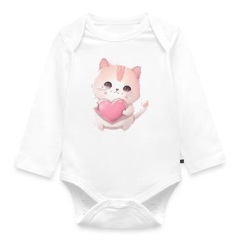 Teddy Bear Cuddly Toy Toy Sleep T-shirt - Body Bébé bio manches longues - blanc - Devant
