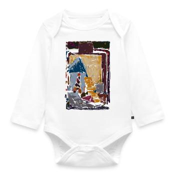 Kunst Impressionismus - Baby Bio-Langarm-Body - Weiß - Vorne