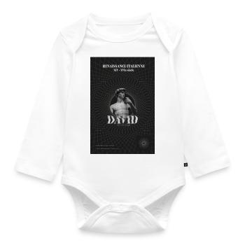 David, the Italian Renaissance - Organic Longsleeve Baby Bodysuit - white - Front