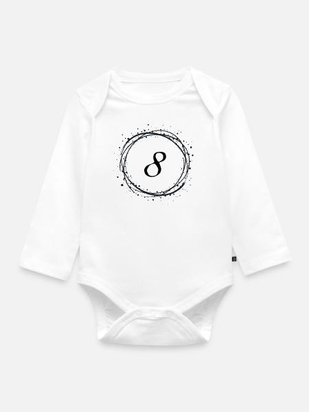 8 - Baby Bio-Langarm-Body - Weiß