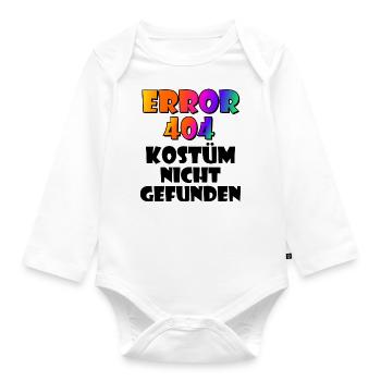 Error 404 - Baby Bio-Langarm-Body - Weiß - Vorne