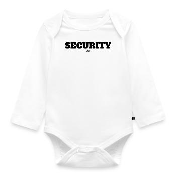 Security - Organic Longsleeve Baby Bodysuit - white - Front