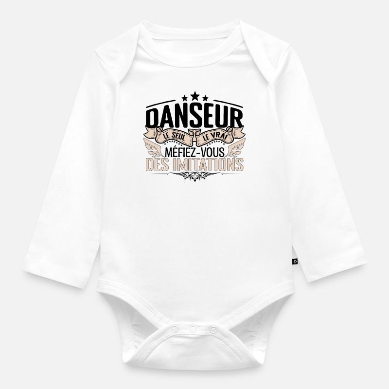 Danseur cadeau Danseur le vrai Danseur - Body Bébé bio manches longues - blanc