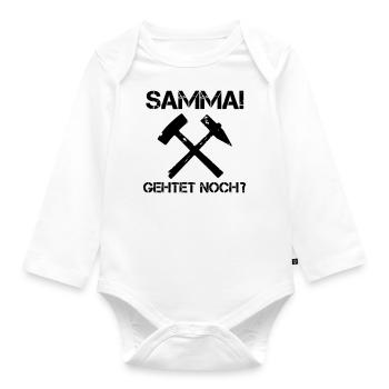 SAMMA! Gehtet noch? - Baby Bio-Langarm-Body - Weiß - Vorne