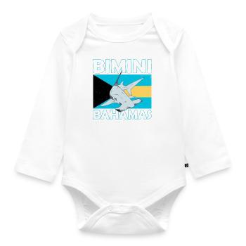 Requin-marteau Bimini Bahamas - Body Bébé bio manches longues - blanc - Devant