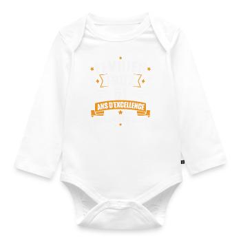 Vintage Cadeau Février 1962, 61 Ans Anniversaire - Body Bébé bio manches longues - blanc - Devant