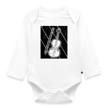 Violin Violinist Violinist - Organic Longsleeve Baby Bodysuit - white - Front