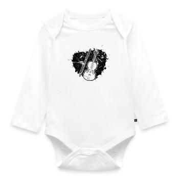 Violin Violinist Violinist - Organic Longsleeve Baby Bodysuit - white - Front