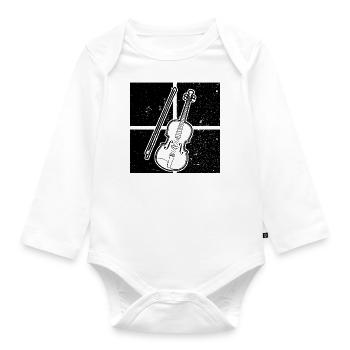Violin Violinist Violinist - Organic Longsleeve Baby Bodysuit - white - Front