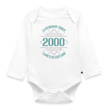Legendary since February 2000 limited edition - Organic Longsleeve Baby Bodysuit - white - Front
