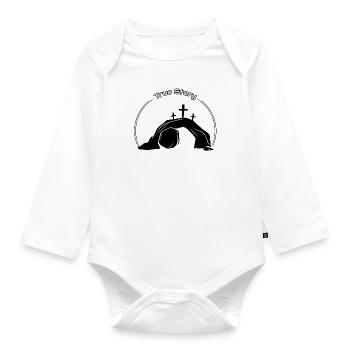True Story - Organic Longsleeve Baby Bodysuit - white - Front