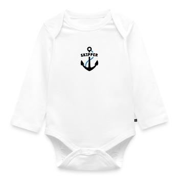 Skipper - Baby Bio-Langarm-Body - Weiß - Vorne