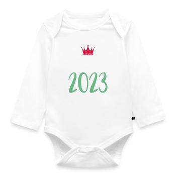 lloret de mar 2023 - Organic Longsleeve Baby Bodysuit - white - Front