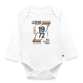 Legend Since 1972 51 birthday - Organic Longsleeve Baby Bodysuit - white - Front