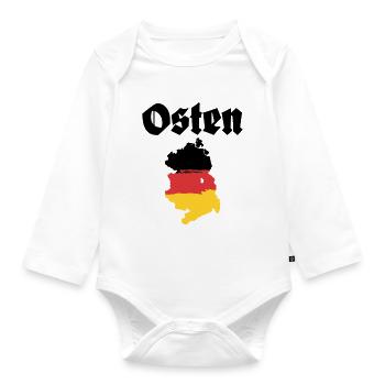 Osten DDR Ostdeutschland - Baby Bio-Langarm-Body - Weiß - Vorne