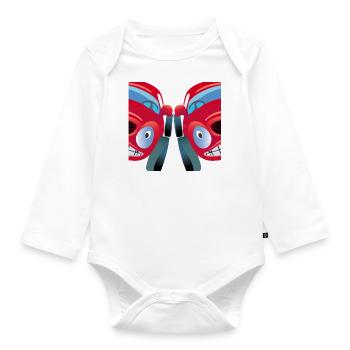 Des speedsters rouges pour les petits coureurs - Body Bébé bio manches longues - blanc - Devant