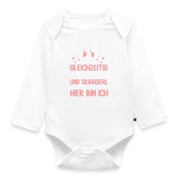 Apres Ski Es Ist Nicht Leicht Prinzessin Skihaserl - Baby Bio-Langarm-Body - Weiß - Vorne