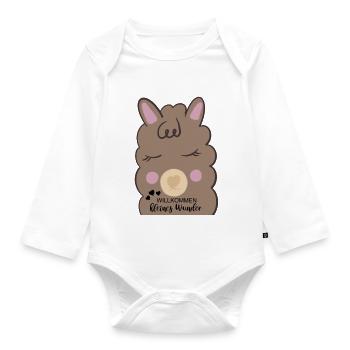 Baby Alpaka - Baby Bio-Langarm-Body - Weiß - Vorne