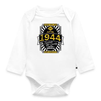 APRIL 1944 - Baby Bio-Langarm-Body - Weiß - Vorne