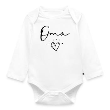 oma - Organic Longsleeve Baby Bodysuit - white - Front