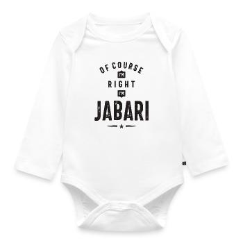 Of Course I'm Right I'm Jabari - Organic Longsleeve Baby Bodysuit - white - Front
