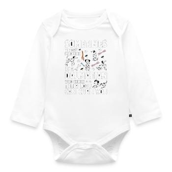 Dalmatiner Lustiger Spruch - Baby Bio-Langarm-Body - Weiß - Vorne