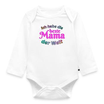 Ich habe die beste Mama der Welt - Baby Bio-Langarm-Body - Weiß - Vorne