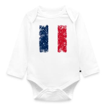 France Vintage - Organic Longsleeve Baby Bodysuit - white - Front