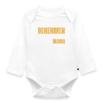 Versuche mich zu benehmen, aber komme nach Mama. - Baby Bio-Langarm-Body - Weiß - Vorne