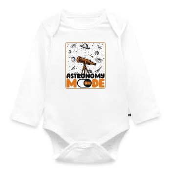 Astronomy Mode On Astronomy Photographer Cosmologist - Organic Longsleeve Baby Bodysuit - white - Front
