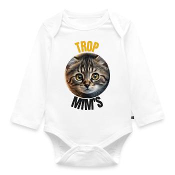 Chaton Trop Mim's - Body Bébé bio manches longues - blanc - Devant