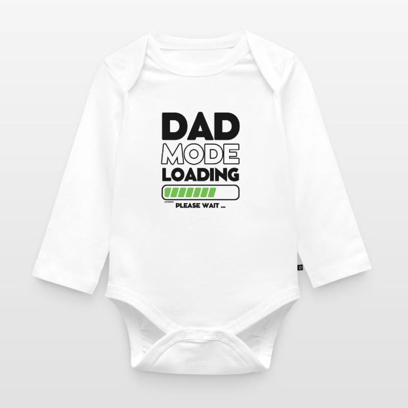 Loading soon daddy - DAD mode loading Organic Longsleeve Baby Bodysuit