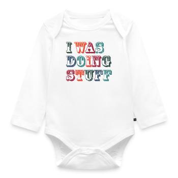 I was doing stuff vintage - Baby Bio-Langarm-Body - Weiß - Vorne