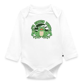 I'd Catch That Tree Frog Toad Tadpole Frog - Organic Longsleeve Baby Bodysuit - white - Front