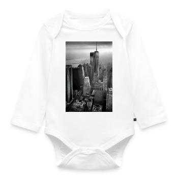 Vintage New York Skyline Gift New York - Body Bébé bio manches longues - blanc - Devant