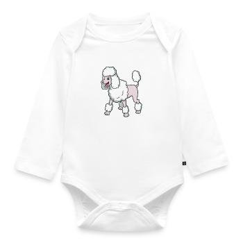 Kawaii Pudel - Baby Bio-Langarm-Body - Weiß - Vorne