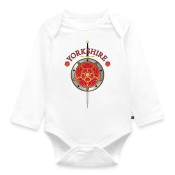 YORKSHIRE ROMANCE VIBES - MEDIEVAL NORTHERN ENGLAN - Organic Longsleeve Baby Bodysuit - white - Front