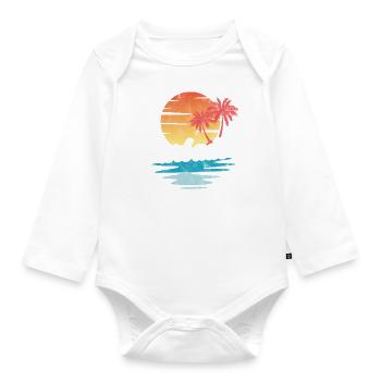 Barbados - Organic Longsleeve Baby Bodysuit - white - Front