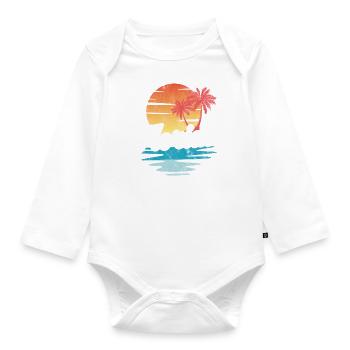 Florida - Organic Longsleeve Baby Bodysuit - white - Front