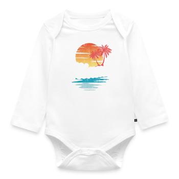 Miami - Baby Bio-Langarm-Body - Weiß - Vorne