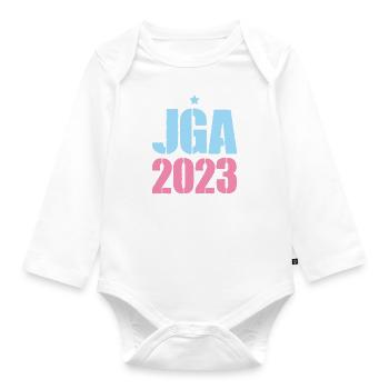 Jga 2023 Junggesellenabschied - Baby Bio-Langarm-Body - Weiß - Vorne