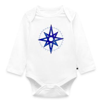 Stars - Star - Graphics - Graphic Design - Organic Longsleeve Baby Bodysuit - white - Front