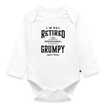 Professionell Grumpy - Papa Opa Edition - Baby Bio-Langarm-Body - Weiß - Vorne