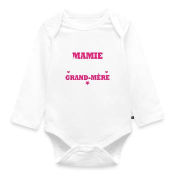 Je suis mamie trop cool, Cadeau pour cool mamie - Body Bébé bio manches longues - blanc - Devant
