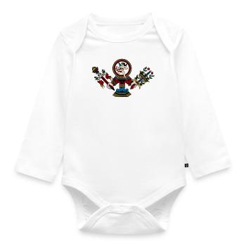 Composition of Bergamo Card Axes - Organic Longsleeve Baby Bodysuit - white - Front