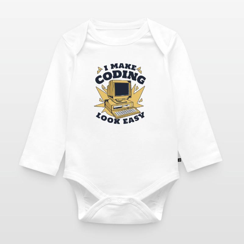I Make Coding Look Easy Developer Coder Baby Bio-Langarm-Body