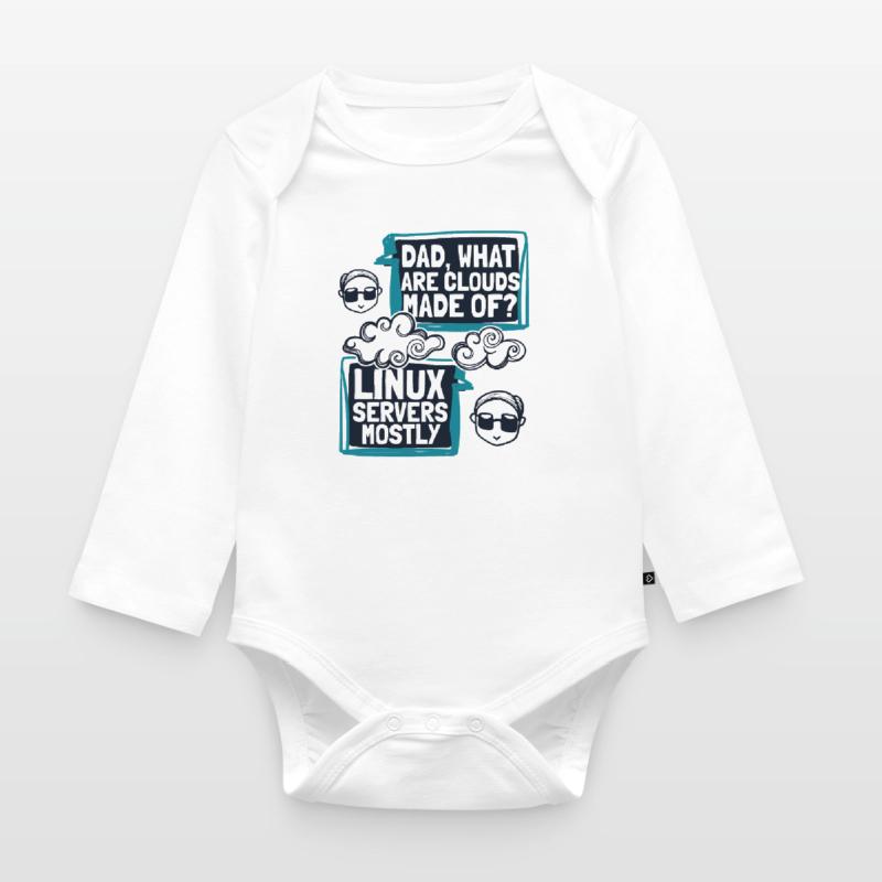 Papa quels sont les clouds faits de Developer Coder Body Bébé bio manches longues
