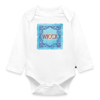 Celtic frame Wicca E 238 - Organic Longsleeve Baby Bodysuit - white - Front